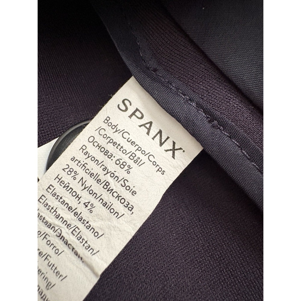 Spanx The Perfect Collarless Blazer Navy One Button Ponte Knit 2X - Picture 4 of 8